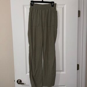 Light green relaxed flowy bottoms